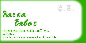 marta babot business card